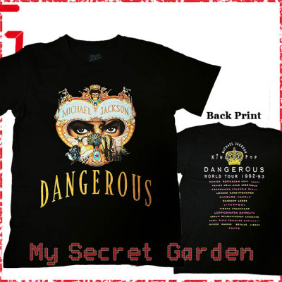 Michael Jackson - Dangerous World Tour Official Unisex T-Shirt ( Men S, M, L, XL ) ***READY TO SHIP from Hong Kong***